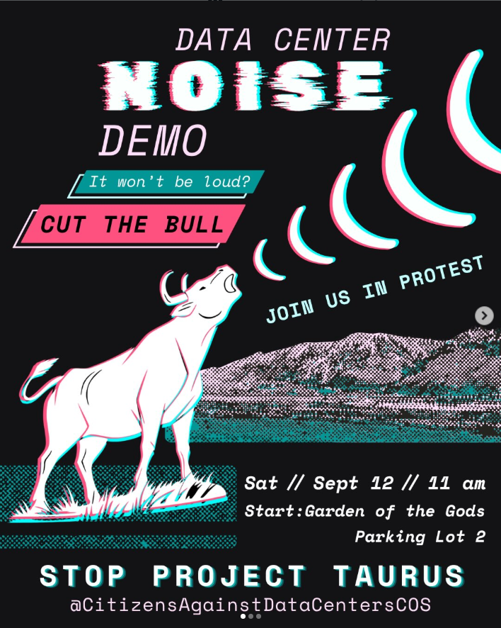 data center noise demo protest